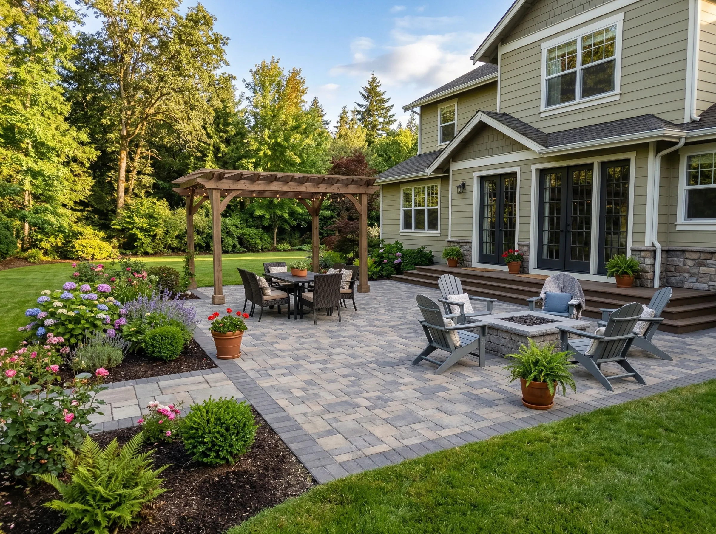 Outdoor living space design Charleston SC by Shaped Landscaping